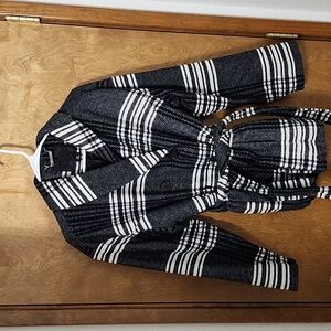 JouJou Women's wool plaid belted trench